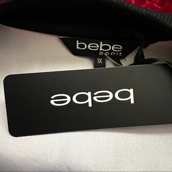 Bebe Tropical Print Stretch Bomber Jacket - Picture 14 of 16